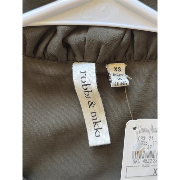 Robbi & Nikki Olive Green Ruffle Sleeveless Tank Blouse Shirt Top XS NEW NWT - Picture 10 of 13